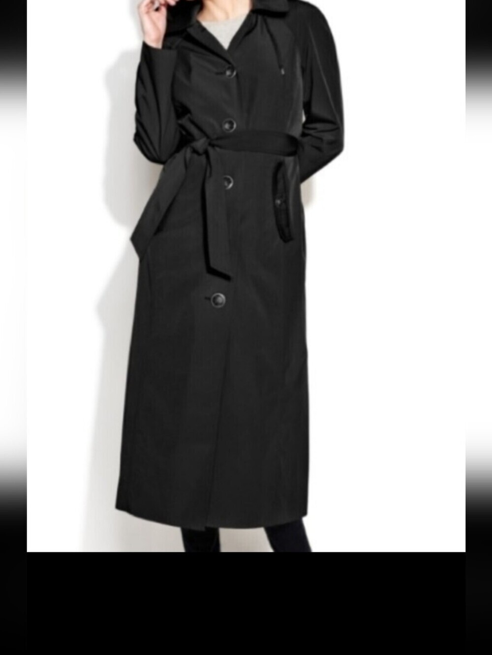 London Fog Classic Black Trench Coat